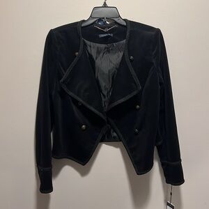 Tommy Hilfiger asymmetric velvet military jacket